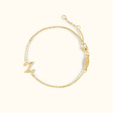 Script letter bracelet