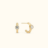 Open bezel earrings