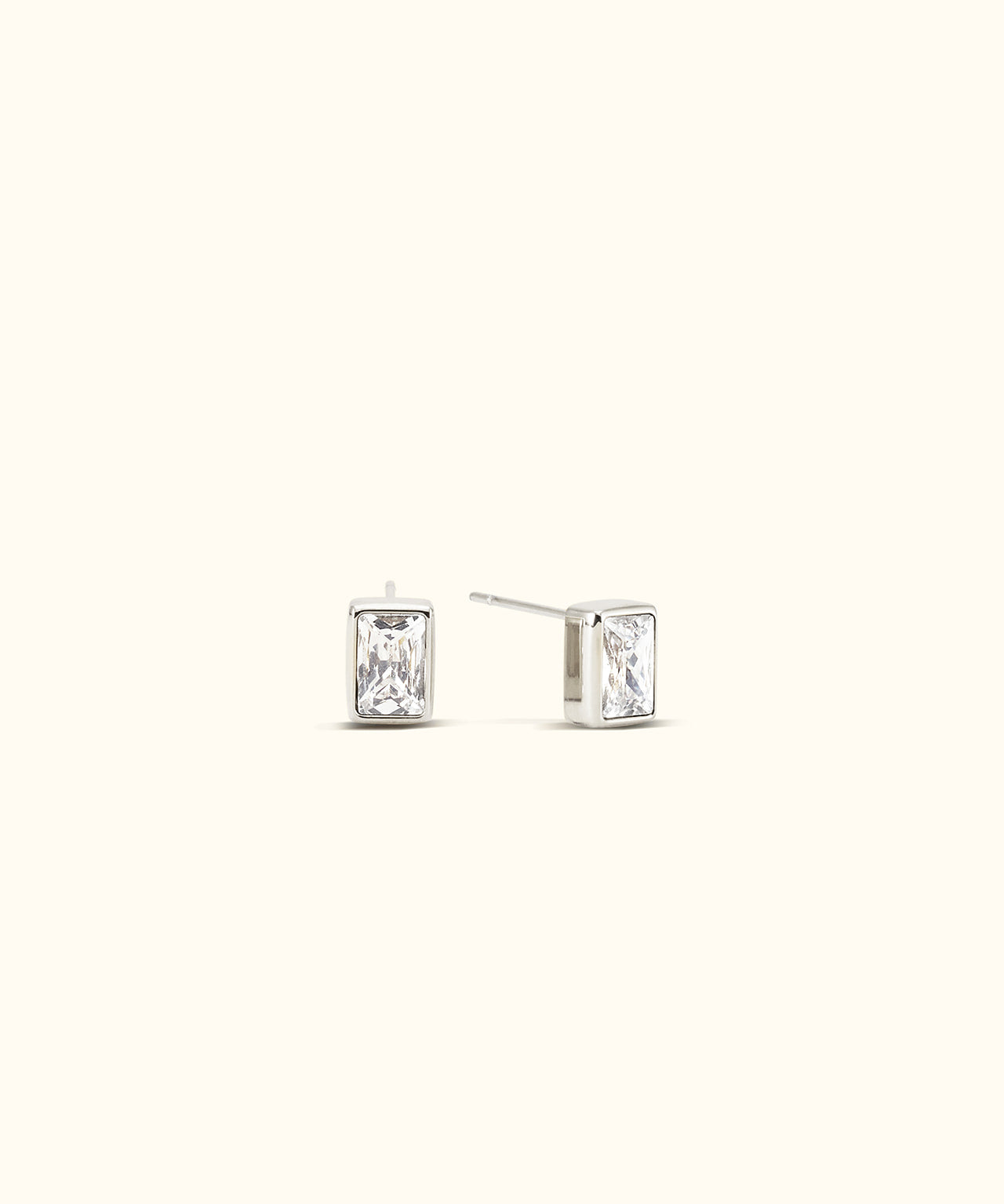 Emerald bezel studs