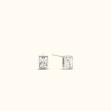 Emerald bezel studs