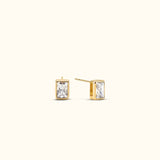 Emerald bezel studs