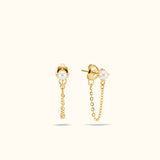 Pearl chain studs