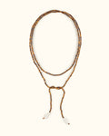 Pearl wrap necklace brown