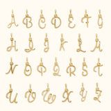 Cursive letter charms