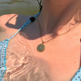 Engravable compass necklace