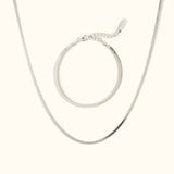 Soft snake set silver