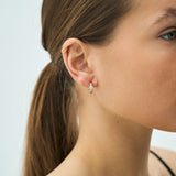 Open bezel earrings
