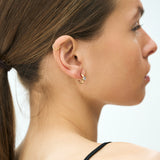 Open bezel earrings