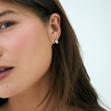 Emerald bezel studs