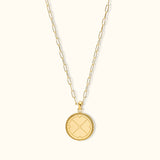 Engravable compass necklace