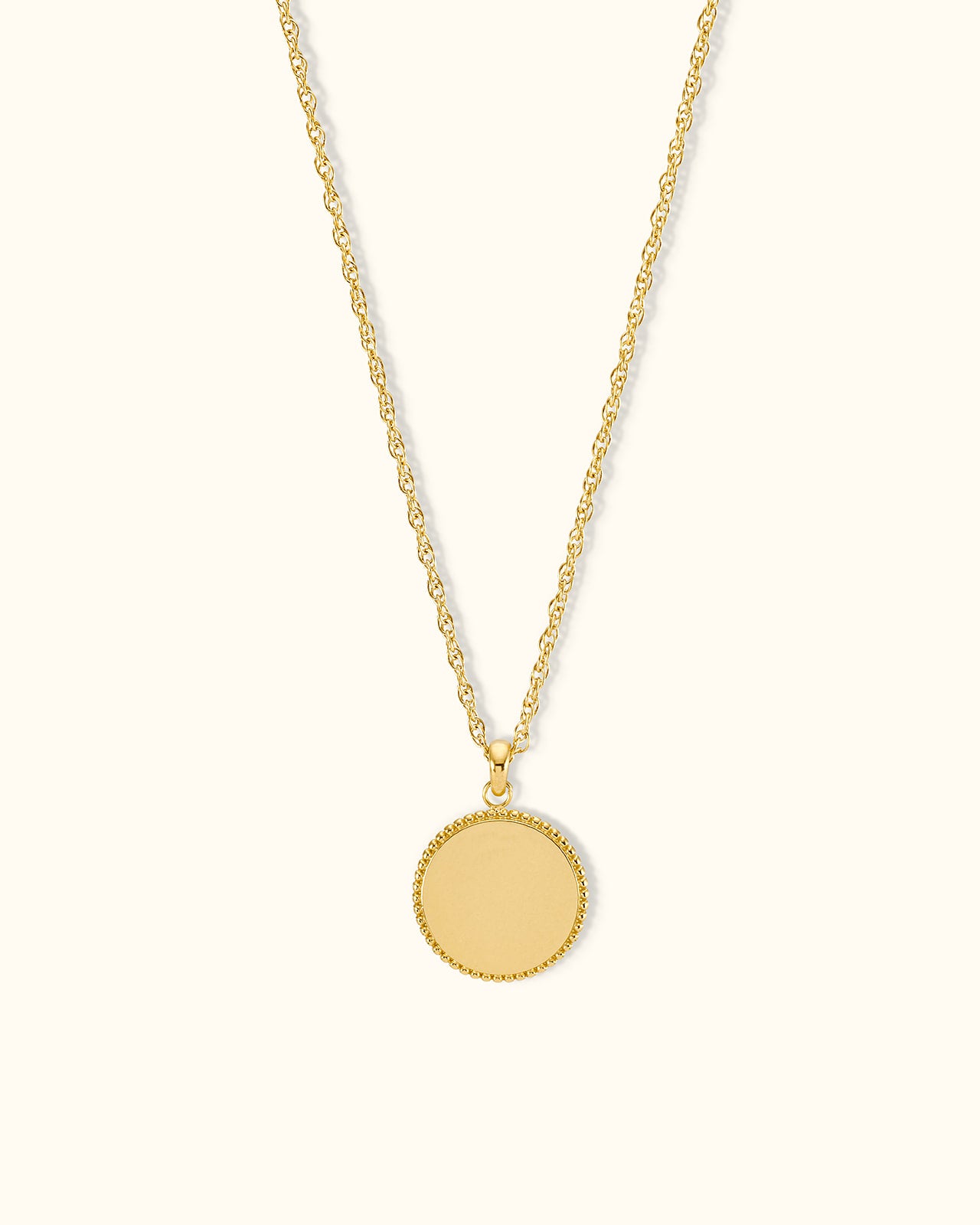 Engravable coin necklace